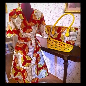 Dress with matching bag